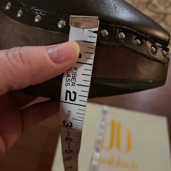 Daniblack Open Peep Toe Clog size 9.5 Brown ESPRESSO WAXY NAPPA shoe sling back - Picture 14 of 16